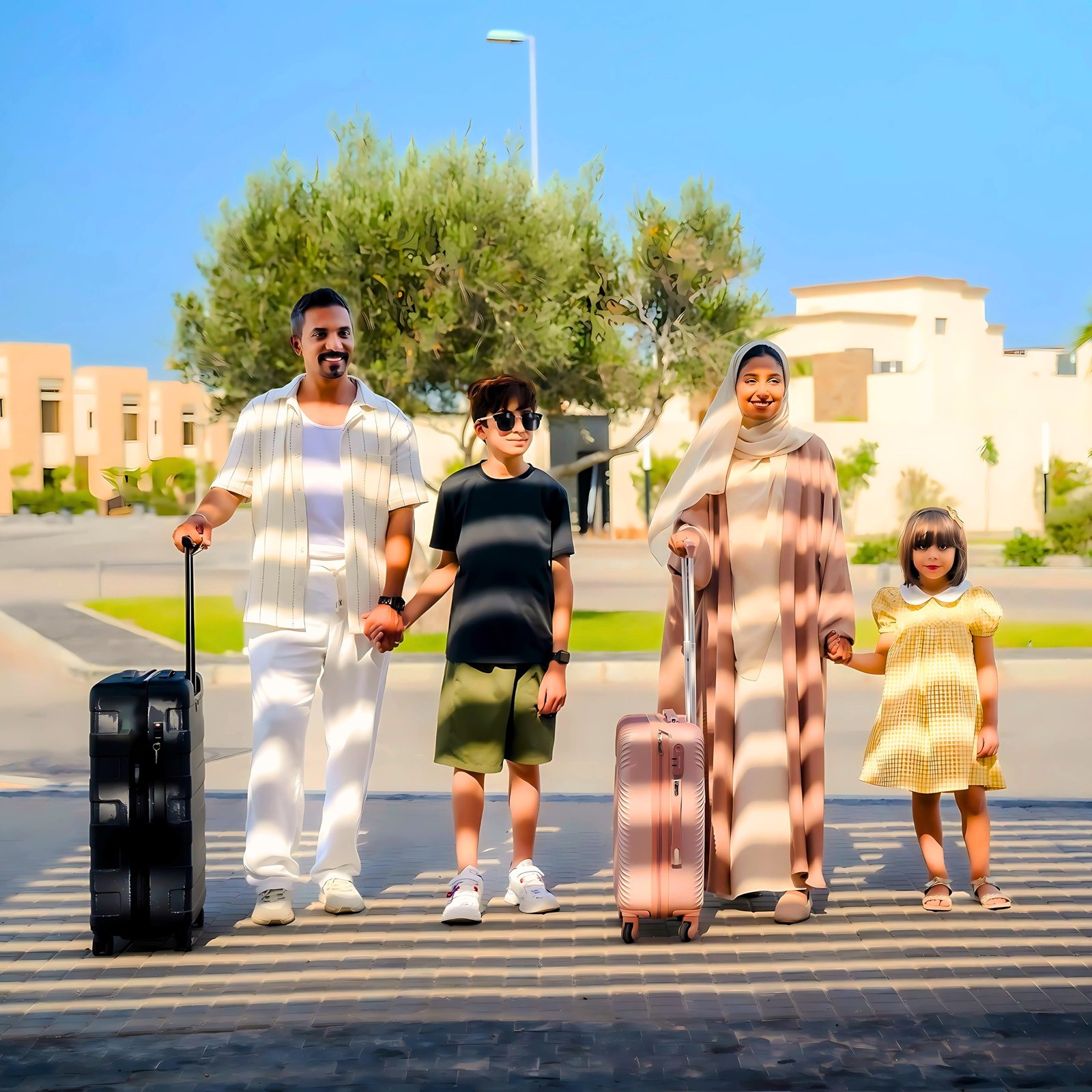 عائلة تستمتع بتجربة الوصول إلى تمارا بيتش